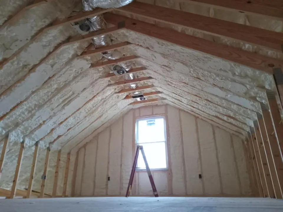 Spray foam roofing application for Crawl Space Insulation project in Ulysses